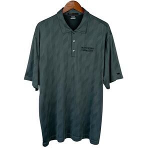 Nike Tiger Woods Collection Polo Shirt Grey Performance Vineyard Logo Men's XL